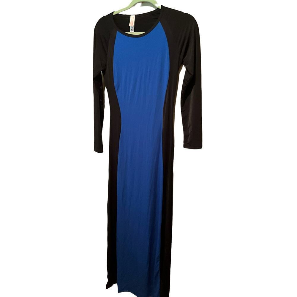 American twist Blue Panel maxi dress sz Medium
